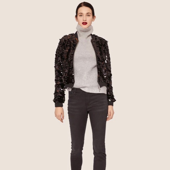 NWT Armani Exchange Foil Coated Turtleneck Sweater - Picture 2 of 11